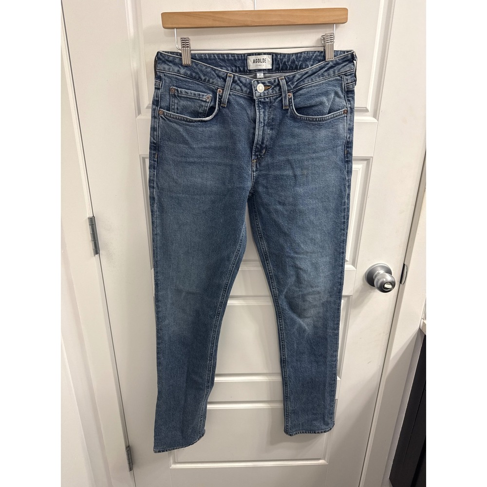 AGOLDE Los Angeles Devon Low Rise Slim Straight Jeans Blue Size 27